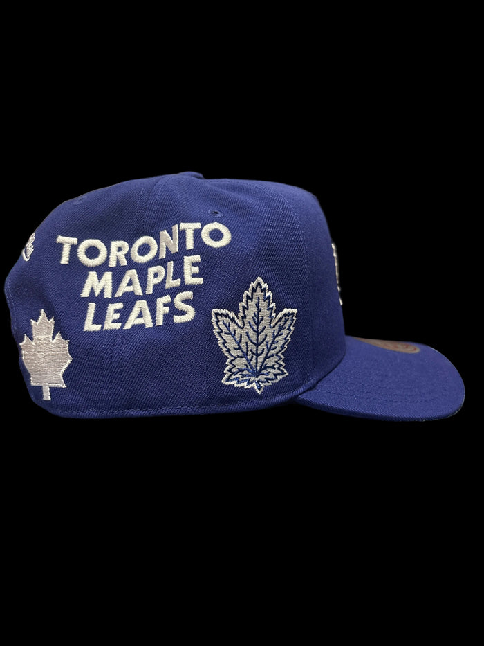 Toronto Maple Leafs Mitchell & Ness Historic Pro Pinch Structured Fit Snapback Hat - Blue