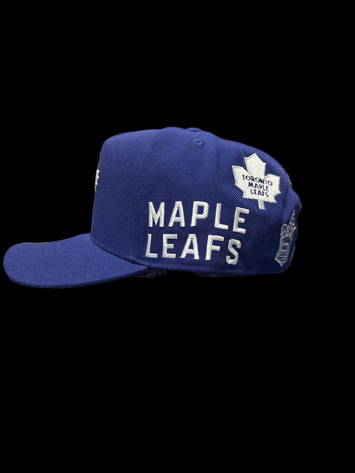 Toronto Maple Leafs Mitchell & Ness Historic Pro Pinch Structured Fit Snapback Hat - Blue