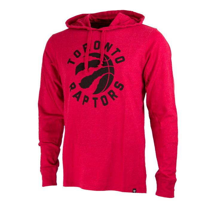 Toronto Raptors 47 Brand Red Club Hooded Long Sleeve Shirt