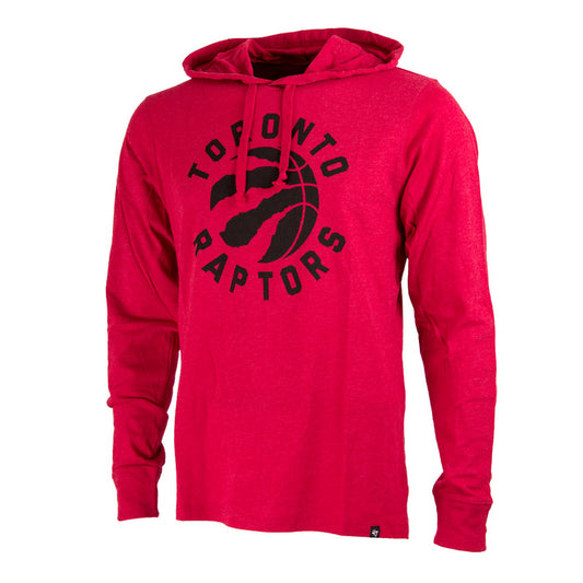 Toronto Raptors 47 Brand Red Club Hooded Long Sleeve Shirt