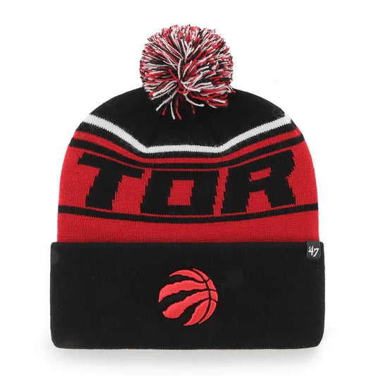 Toronto Raptors 47 Brand Stylus Cuff Knit Pom Toque