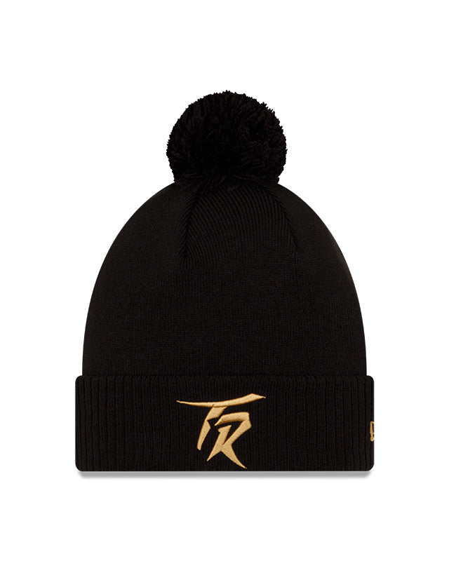 Toronto Raptors Alternate New Era Black and Gold City Series 21 Pom Knit Toque
