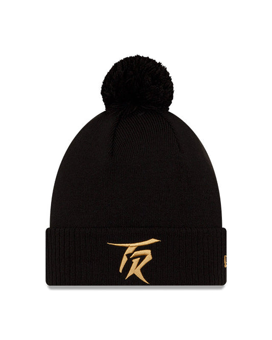 Toronto Raptors Alternate New Era Black and Gold City Series 21 Pom Knit Toque