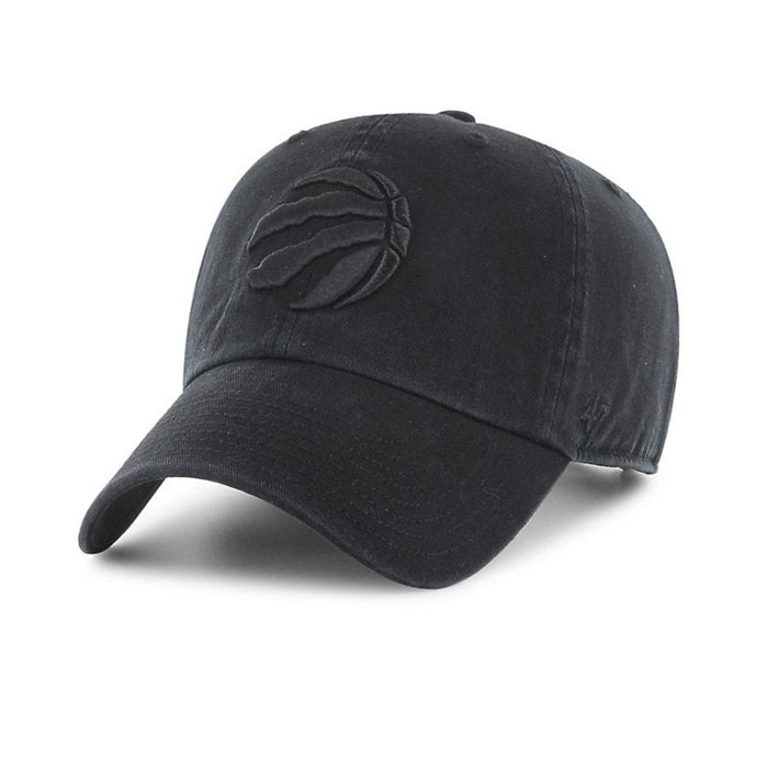 Toronto Raptors Black on Black Clean Up '47 Brand Adjustable Hat