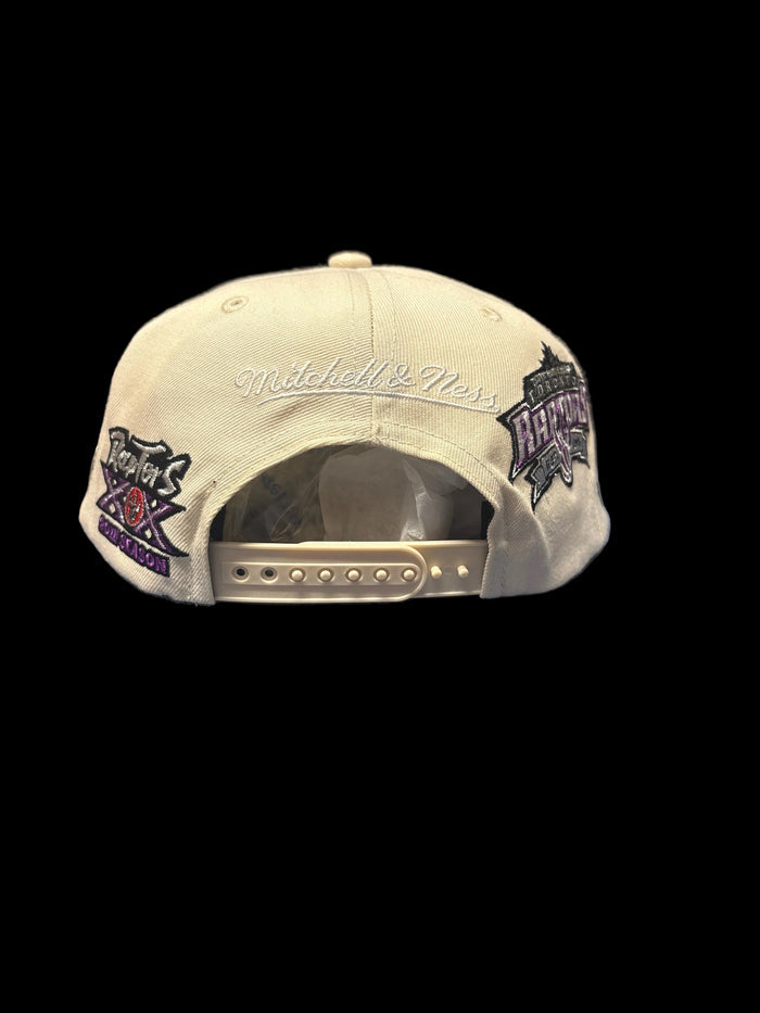 Toronto Raptors Mitchell & Ness Historic Original Structured Fit Snapback Hat - Cream