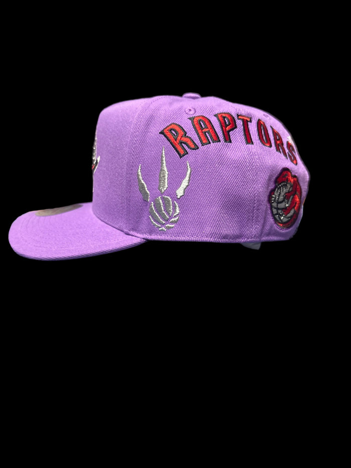Toronto Raptors Mitchell & Ness Historic Pro Pinch Structured Fit Snapback Hat - Purple