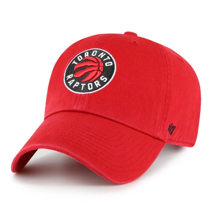 Toronto Raptors Red NBA 47 Brand Clean Up Adjustable Buckle Back Hat