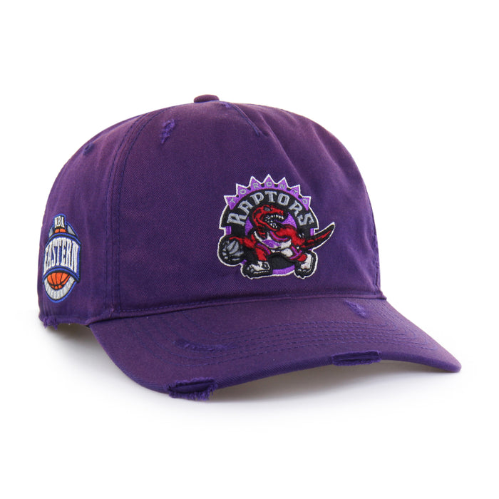 Toronto Raptors Retro 47' Brand Worn Down Hitch A-Frame Snap-Back Hat - Purple