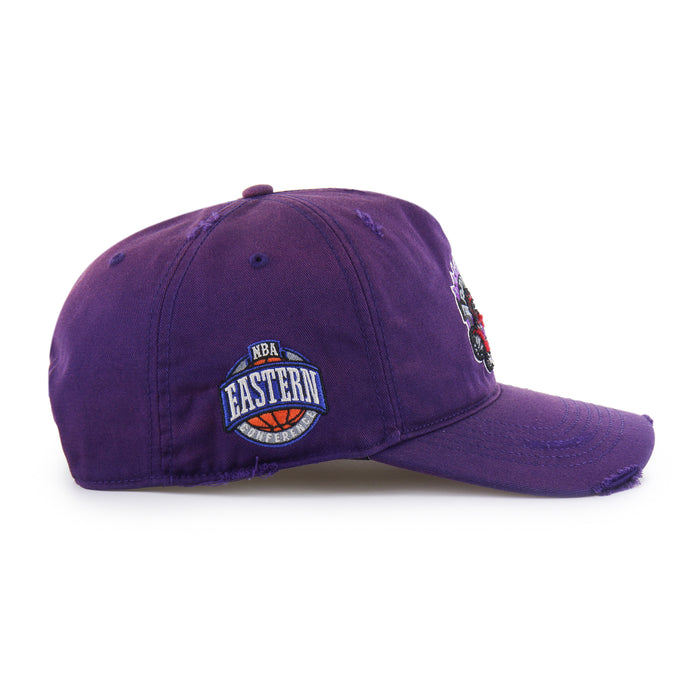 Toronto Raptors Retro 47' Brand Worn Down Hitch A-Frame Snap-Back Hat - Purple