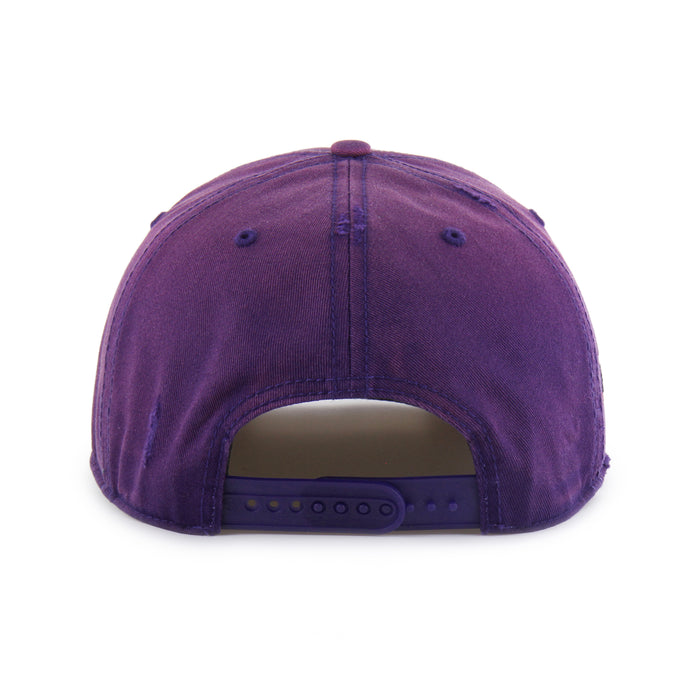 Toronto Raptors Retro 47' Brand Worn Down Hitch A-Frame Snap-Back Hat - Purple