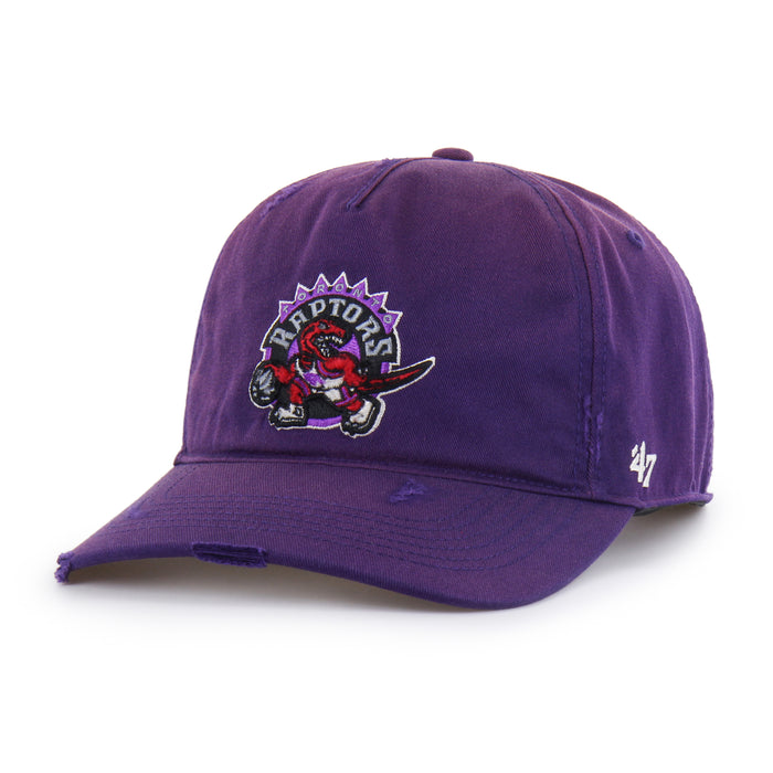 Toronto Raptors Retro 47' Brand Worn Down Hitch A-Frame Snap-Back Hat - Purple