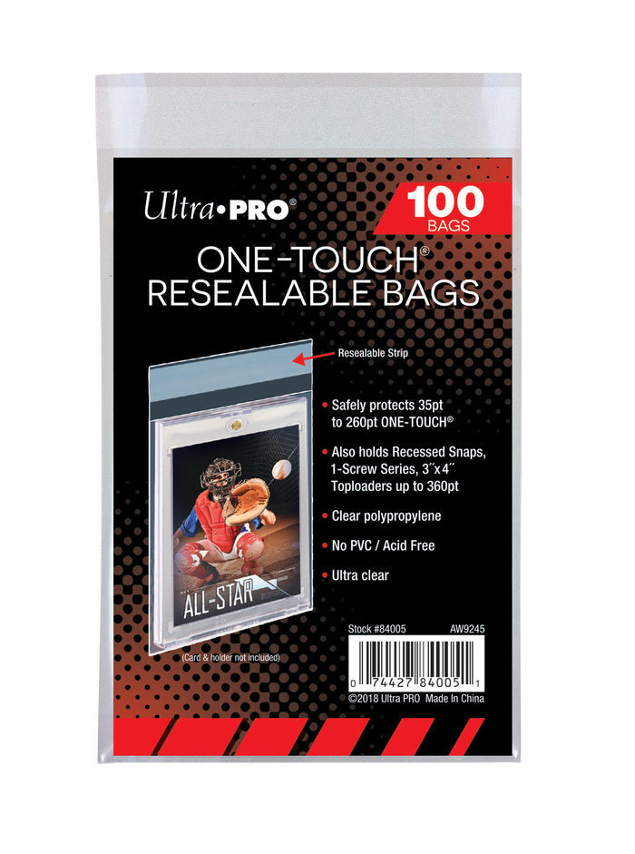Ultra Pro One-Touch Resealable Bags 100 Pieces