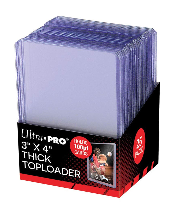 Ultra Pro Toploaders 3X4 Thick 100pt Pack
