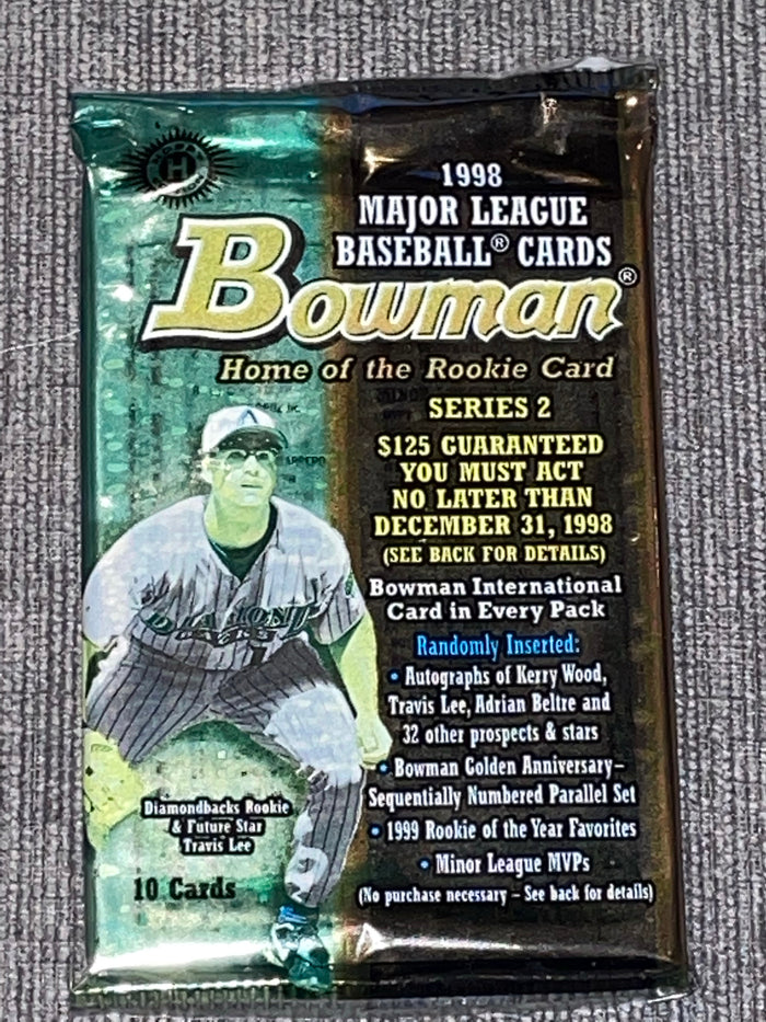 VINTAGE 1998 Bowman Baseball Series 2 Hobby Pack- 10 Cards Per Pack