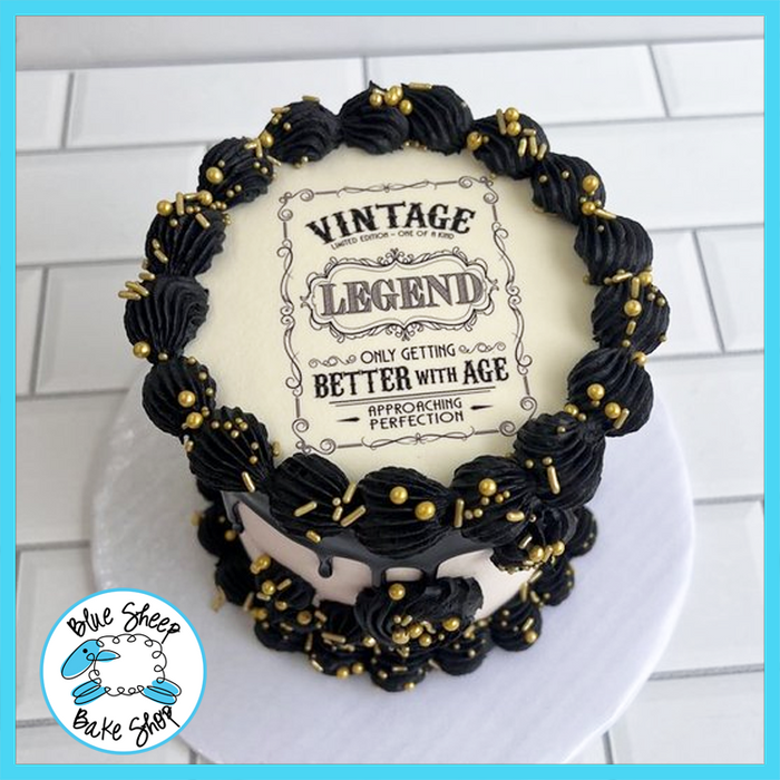 Vintage Birthday Cake