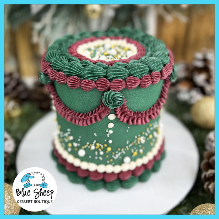 vintage christmas signature cake