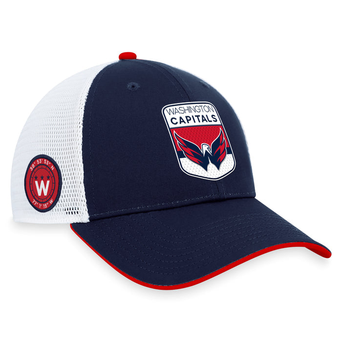 Washington Capitals Fanatics Branded Blue 2023 NHL Draft On Stage Trucker Adjustable Hat