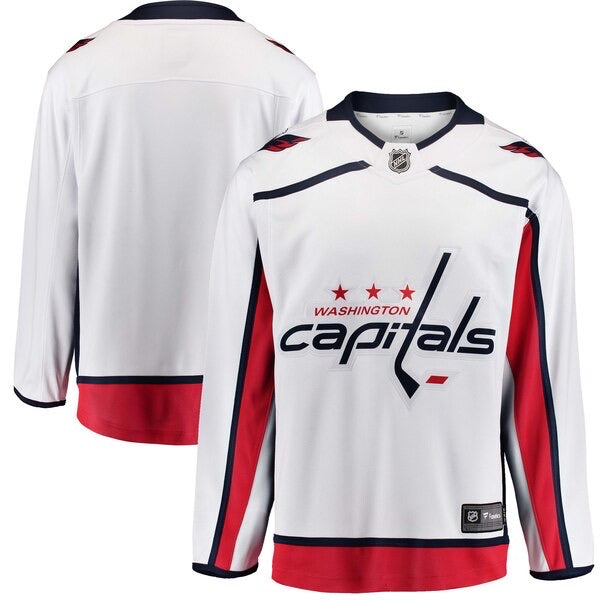 Washington Capitals Premier Away Replica Reebok White Jersey