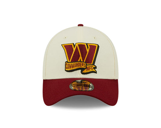 Washington Commanders 2022 Sideline New Era Cream/Red - 39THIRTY 2-Tone Flex Hat