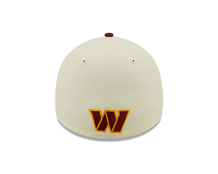 Washington Commanders 2022 Sideline New Era Cream/Red - 39THIRTY 2-Tone Flex Hat