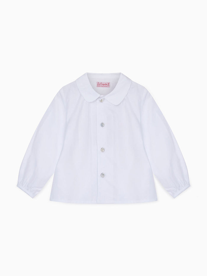 White Bara Long Sleeve Baby Shirt
