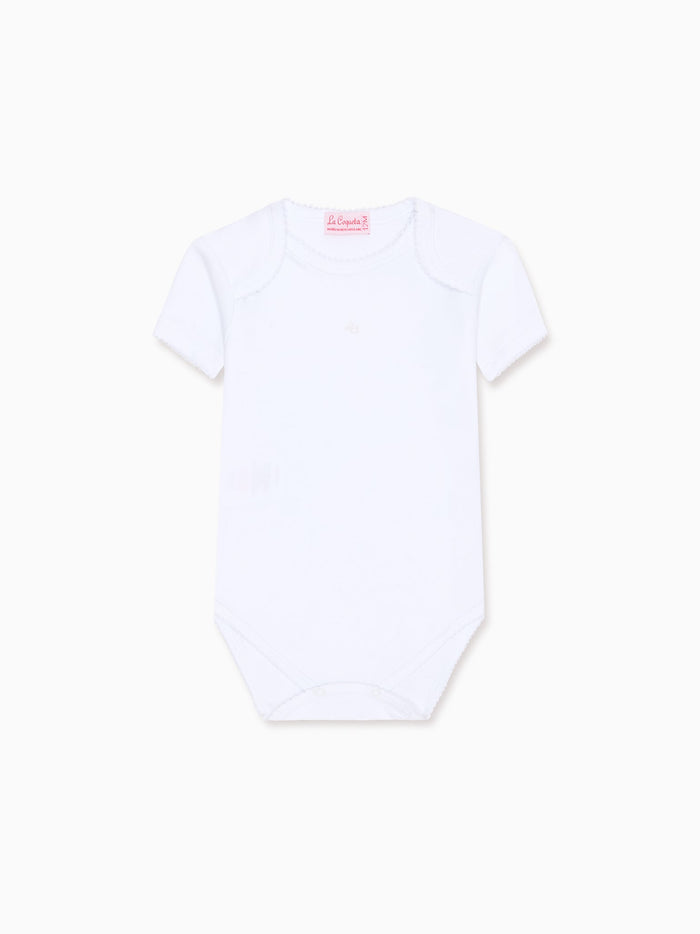 White Lupe Baby Body Vest