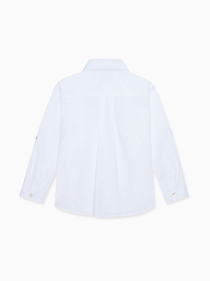 White Nico Long Sleeve Boy Shirt