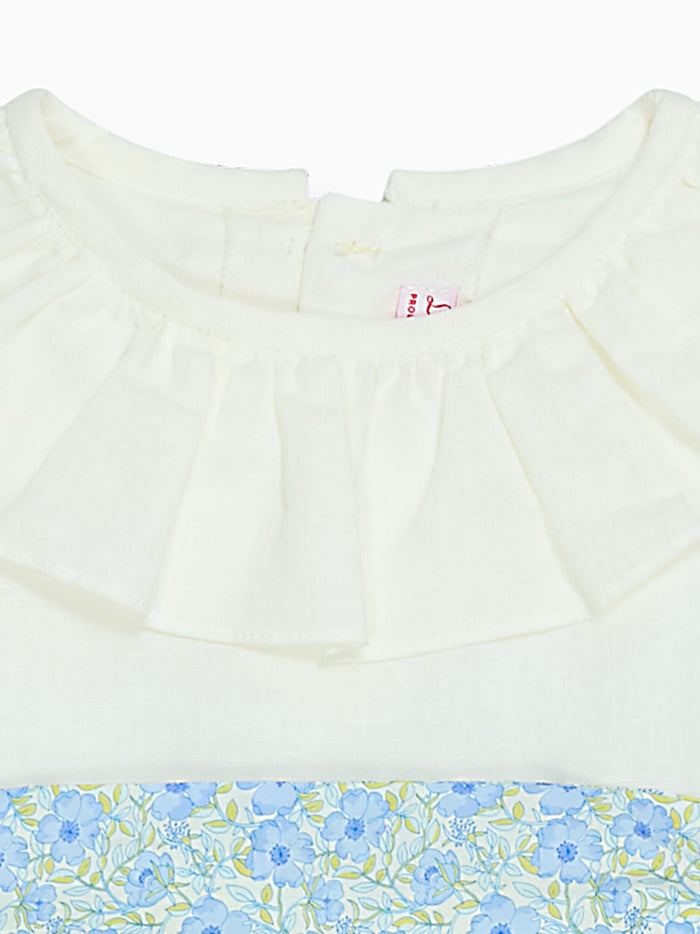 White Vega Floral Ceremony Girl Dress