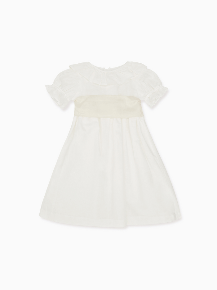 White Vega Long Ceremony Girl Dress