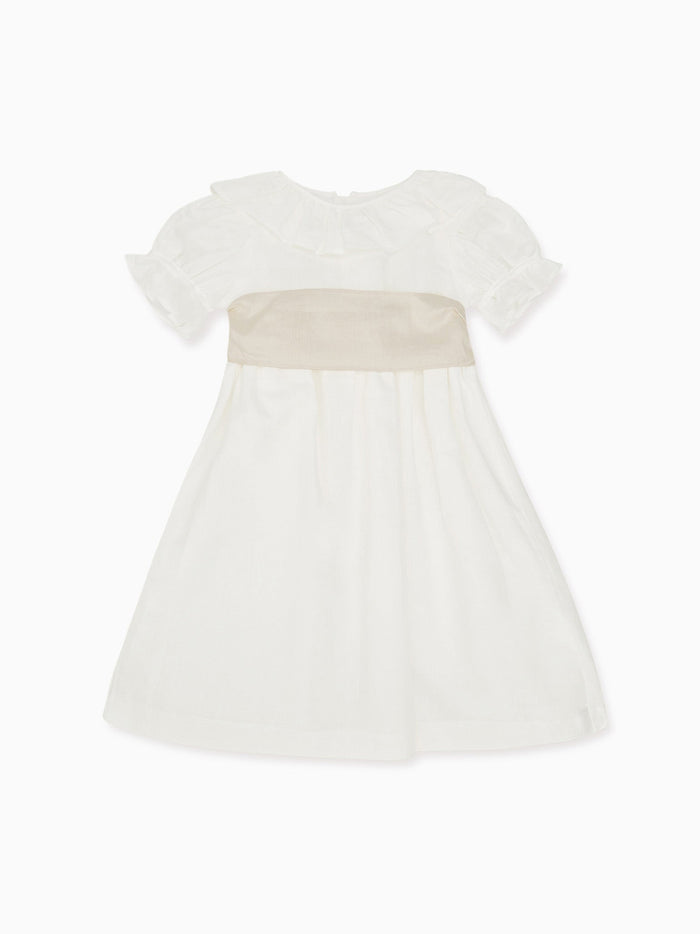 White Vega Long Ceremony Girl Dress