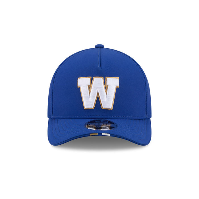 Winnipeg Blue Bombers CFL 2026 New Era On-Field Side Line 9FORTY M-Crown A-Frame Adjustable Hat - Blue