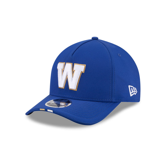Winnipeg Blue Bombers CFL 2026 New Era On-Field Side Line 9FORTY M-Crown A-Frame Adjustable Hat - Blue
