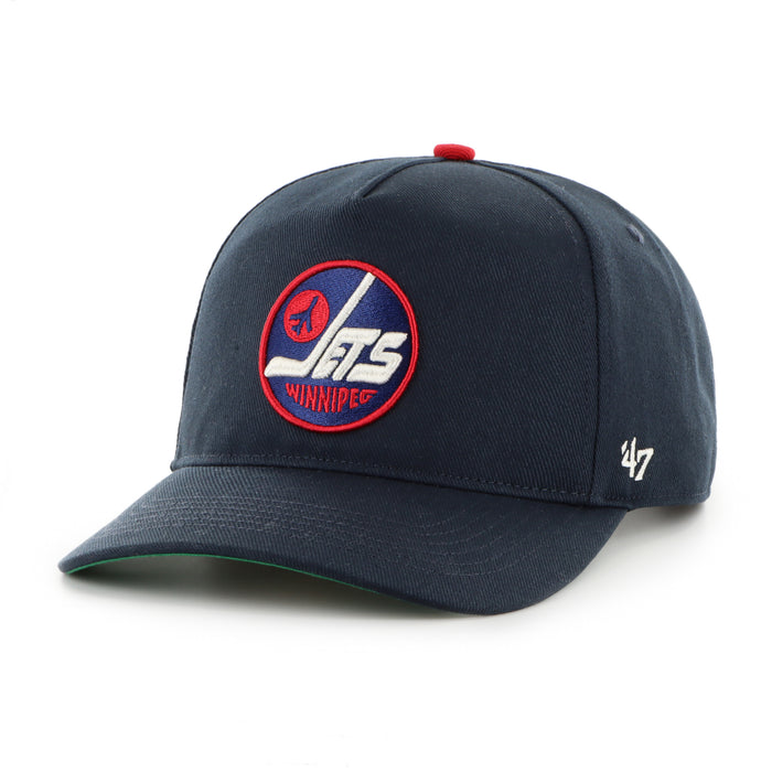 Winnipeg Jets 47' Brand Golden Age Hitch A-Frame Snap-Back Hat - Black