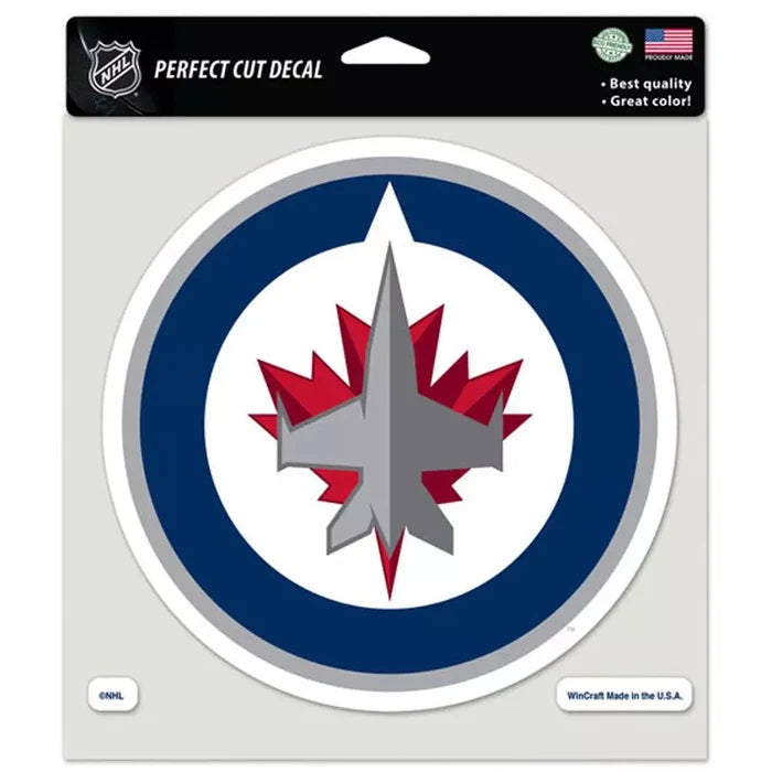 Winnipeg Jets 8X8 Clear NHL Wincraft Decal
