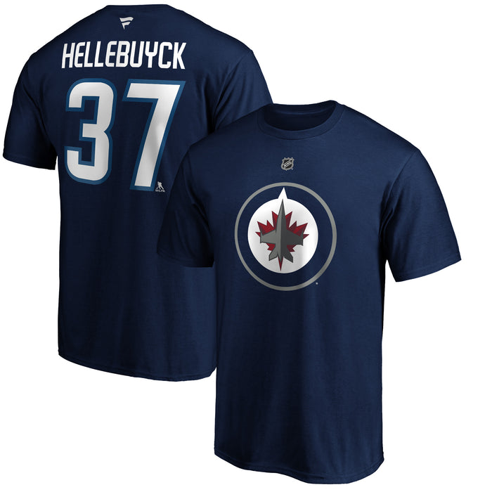 Winnipeg Jets Connor Hellebuyck #37 Fanatics Name and Number T-Shirt