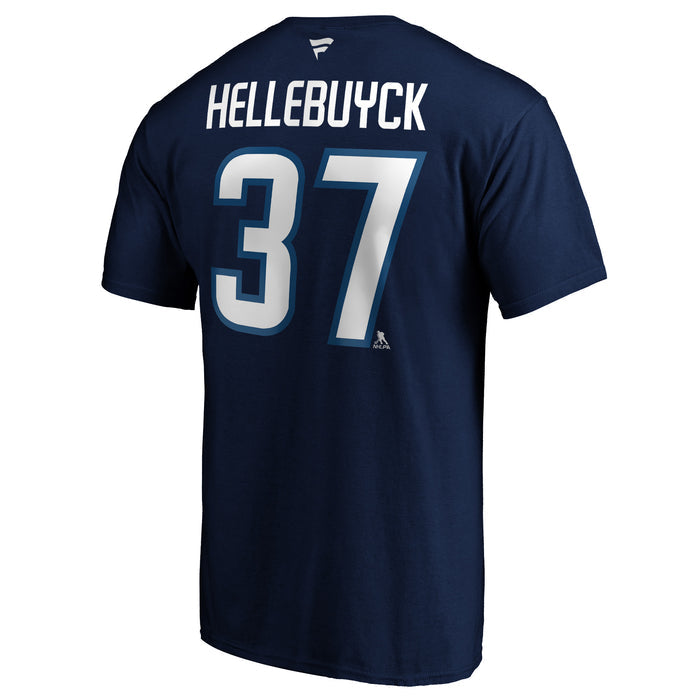 Winnipeg Jets Connor Hellebuyck #37 Fanatics Name and Number T-Shirt