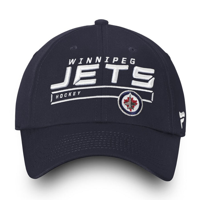 Winnipeg Jets Fanatics Authentic Pro Rinkside Fundamental Adjustable Hat - Navy