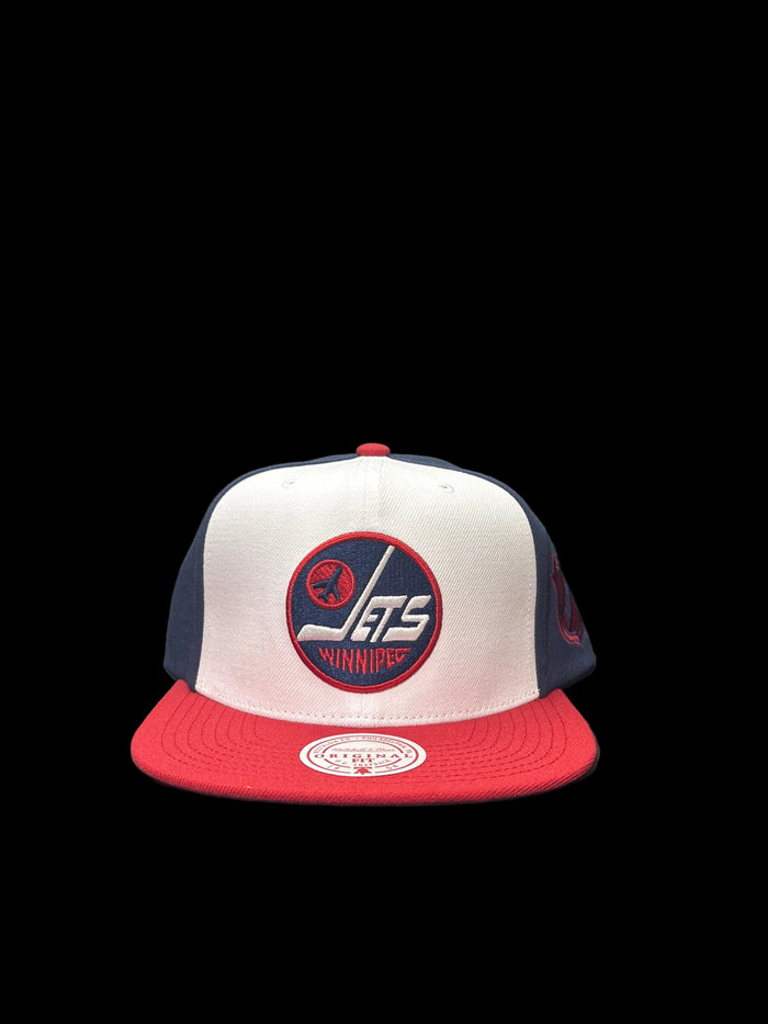 Winnipeg Jets Mitchell & Ness Two-Tone Legendary Original Fit Snapback Hat - Navy/Red