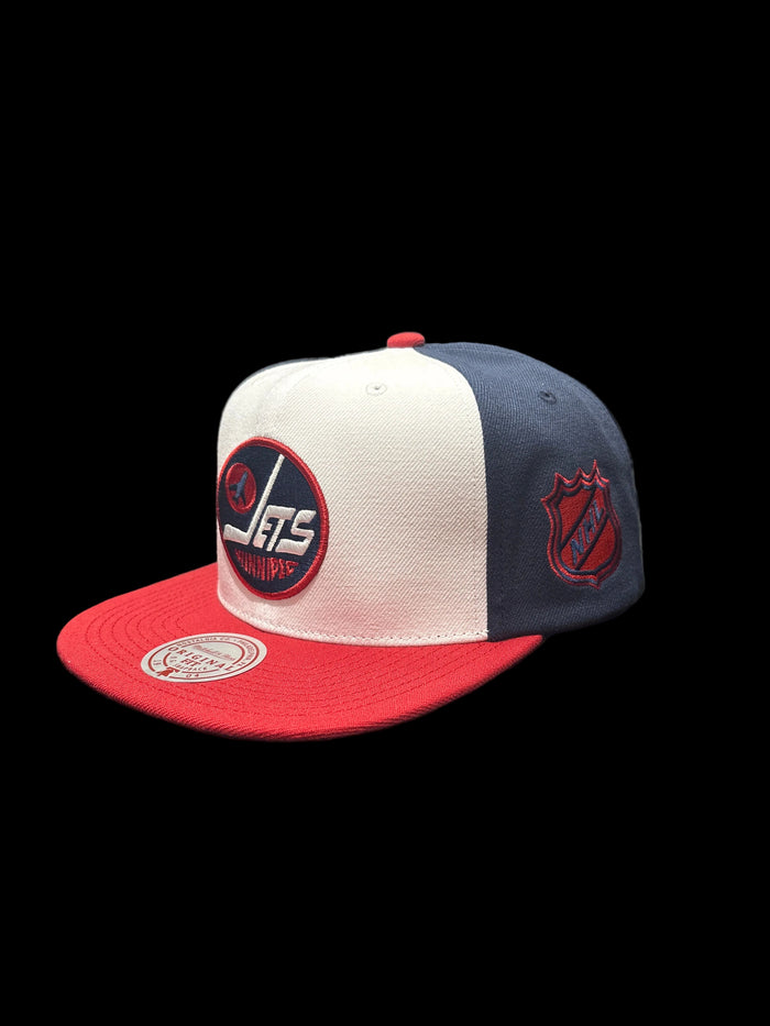Winnipeg Jets Mitchell & Ness Two-Tone Legendary Original Fit Snapback Hat - Navy/Red