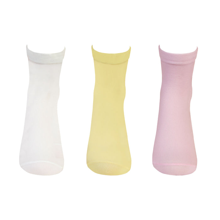Women Silken Anklet Socks - 3 Pairs