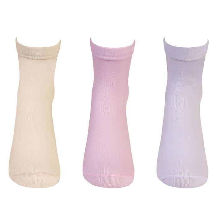Women Silken Anklet Socks - 3 Pairs
