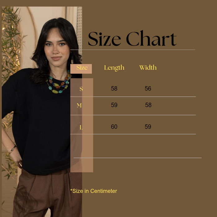 Women's Oversized Basic Tshirt- Black