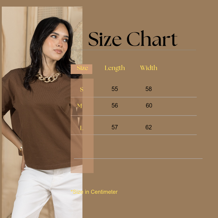 Women's Oversized Basic Tshirt-Chestnut Brown