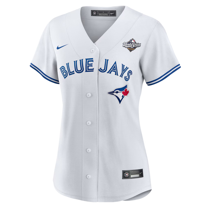 Women’s Toronto Blue Jays Home Replica World Series Patch Jersey - White
