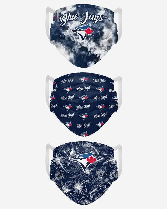 Women’s Toronto Blue Jays Match Day FOCO MLB Face Mask Covers Adult 3 Pack