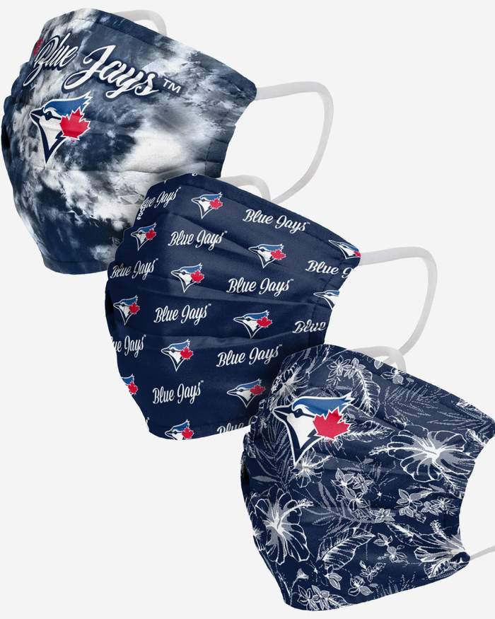Women’s Toronto Blue Jays Match Day FOCO MLB Face Mask Covers Adult 3 Pack