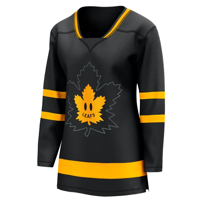Women's Toronto Maple Leafs Fanatics Branded Black - Alternate Premier Breakaway Reversible Jersey - Flip