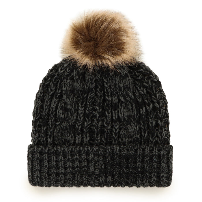 Women's Toronto Raptors '47 Brand Black Meeko Cuffed Knit Beanie with Pom