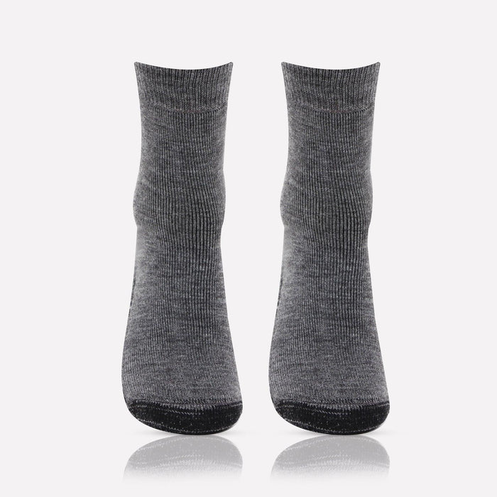 Men's Woolen Anthra Color Anti-Skid (Gripper) Indoor Socks