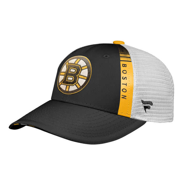 Youth Boston Bruins Fanatics Branded 2022 NHL Draft Authentic Pro On Stage Trucker Adjustable Hat